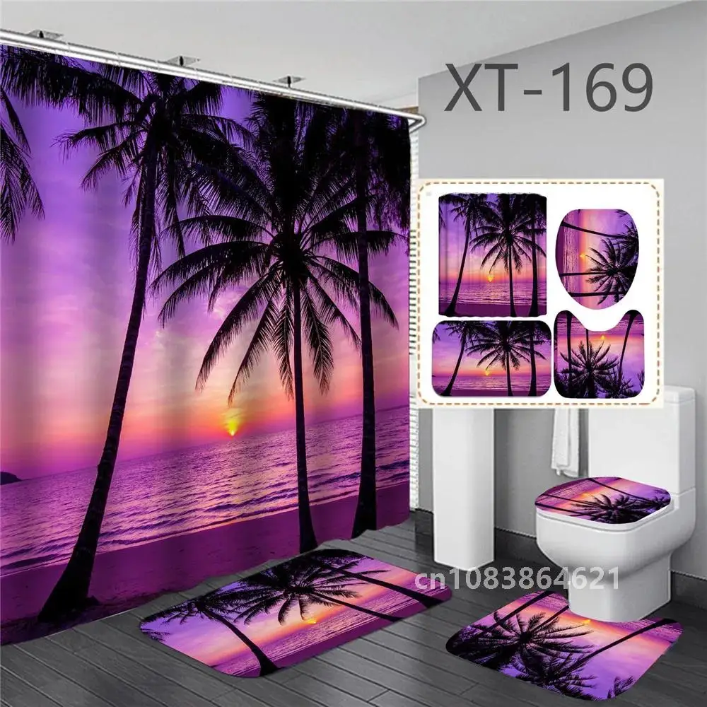 3d Digital Printing Red Rose Flower Shower Curtain Waterproof Polyester Landscape Curtains Bathroom Shower Curtain And Rug Sets