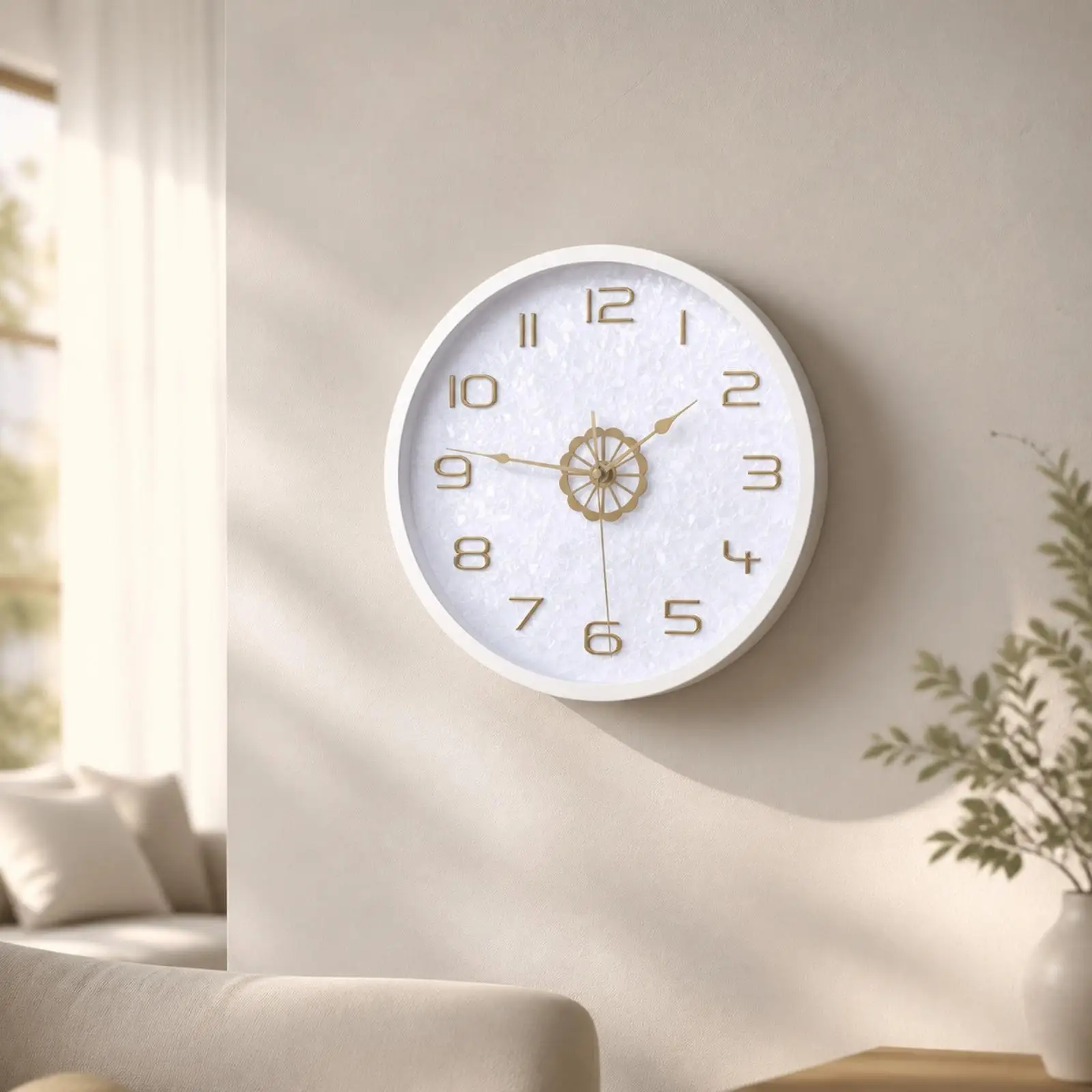 Auto Set Radio Wall Clock Quiet Sweep Movement LED Backlight for Office