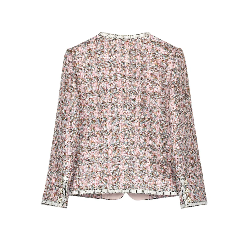 Hoog temperament, prachtig ontwerp, nobele speciale garen top, kleine geurige stijl grove bloemenjas