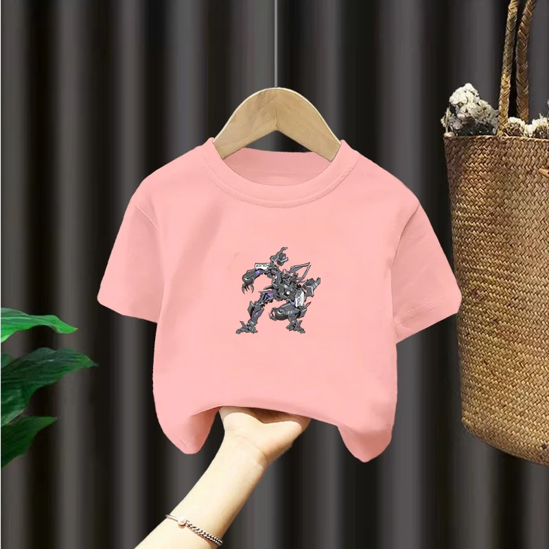 Breathable fabric top 3D digital printing European and American cartoon animation 2024 new street fashion