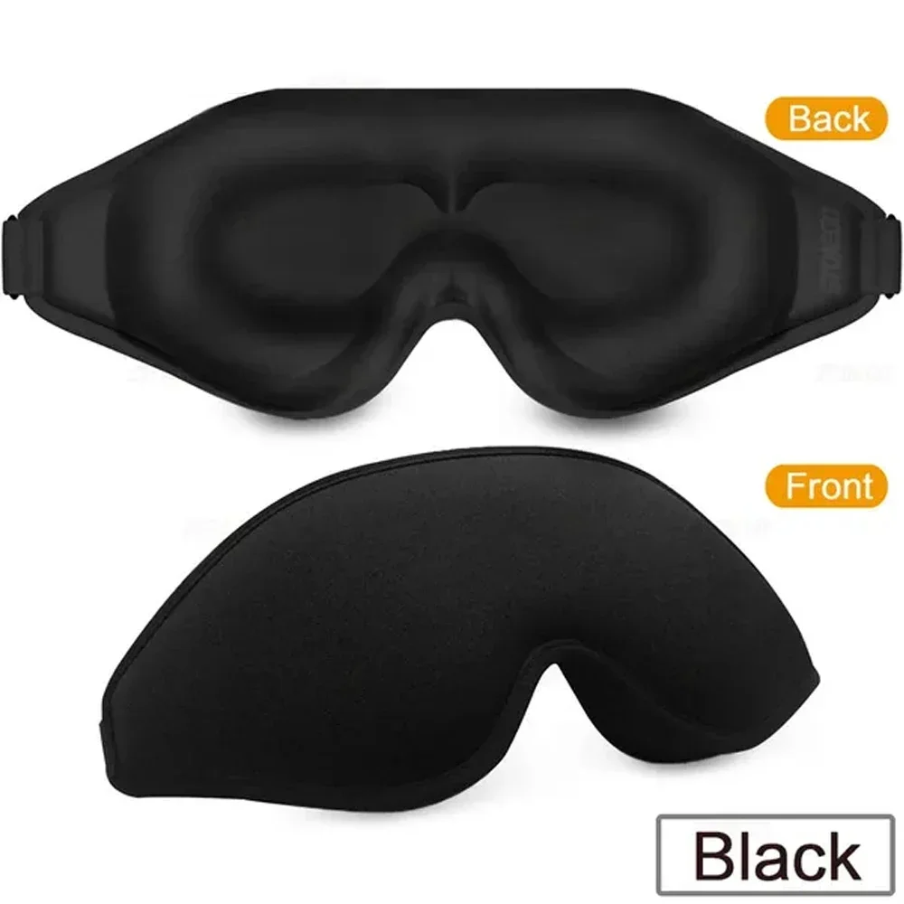 Blackout Sleep Eye Mask 3D Contoured Design Soft Breathable Eye Cover with Adjustable Strap Total Light Blocking for Deep Rest Travel Meditation Daytime Naps Bedtime Shift Work Lightweight Ergonomic Sleep Shade Portable Daily Use Comfortable Fit view 8