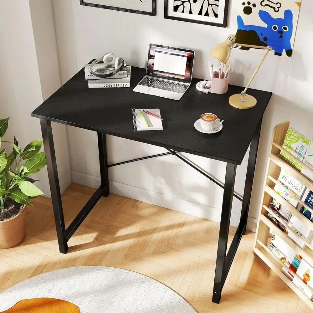 40 Small Computer Desk Wth XShaped Reinforcement, Modern Study Work Table For Home Office Bedroom