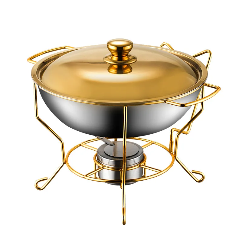 

Zml hotel restaurant food warming and holding container - stainless steel side hook buffet warmer with lid