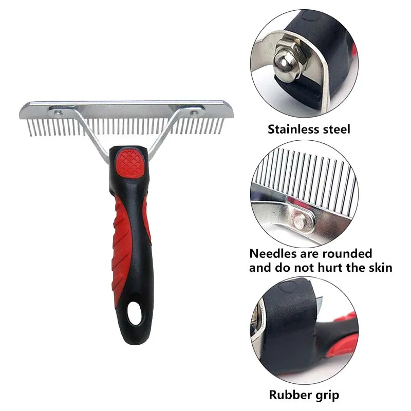 Grande brosse de toilettage pour chiens, râpe à poils longs, peigne en acier antidérapant, pour Golden Retriever, Husky, berger allemand