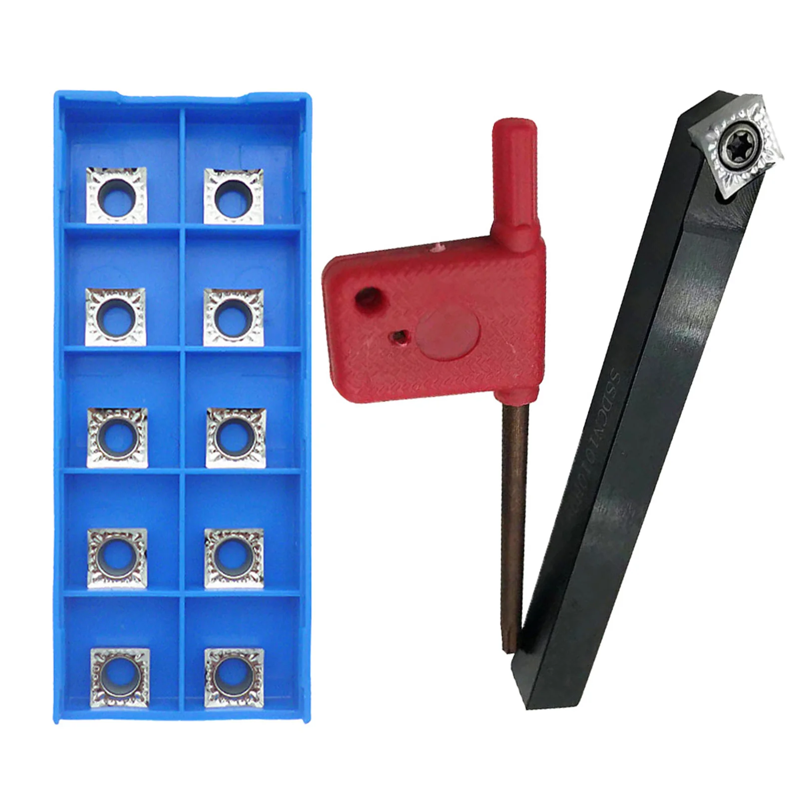 

10pcs SCGT09T304-AK H01 Carbide Insert Blades SSDCN1010H09 Cutter Lathe Turning Holder Wrench Metalworking Turning Tool Parts