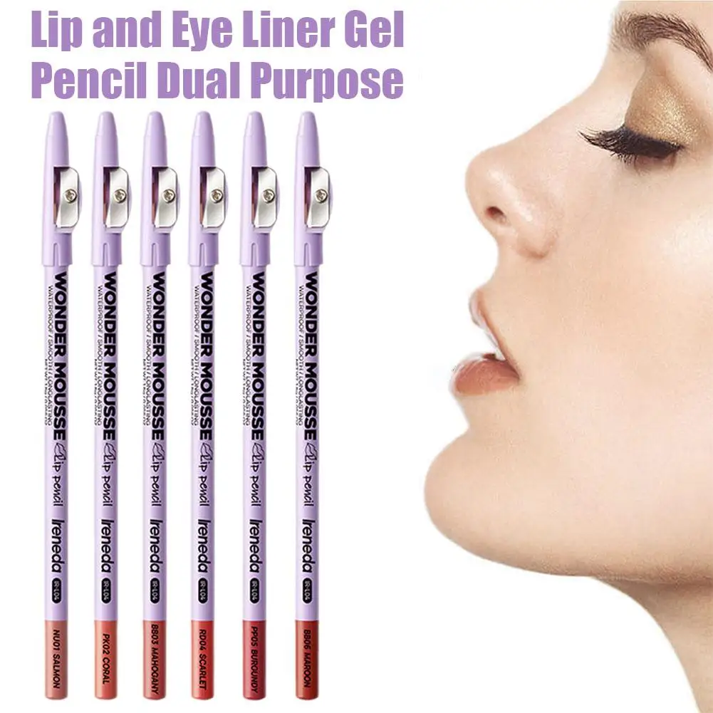 6Colors Lip Liner Matte Waterproof Professional Charming Makeup Contour Lipstick Moisturizing Lips Cosmetic Tool V4D4