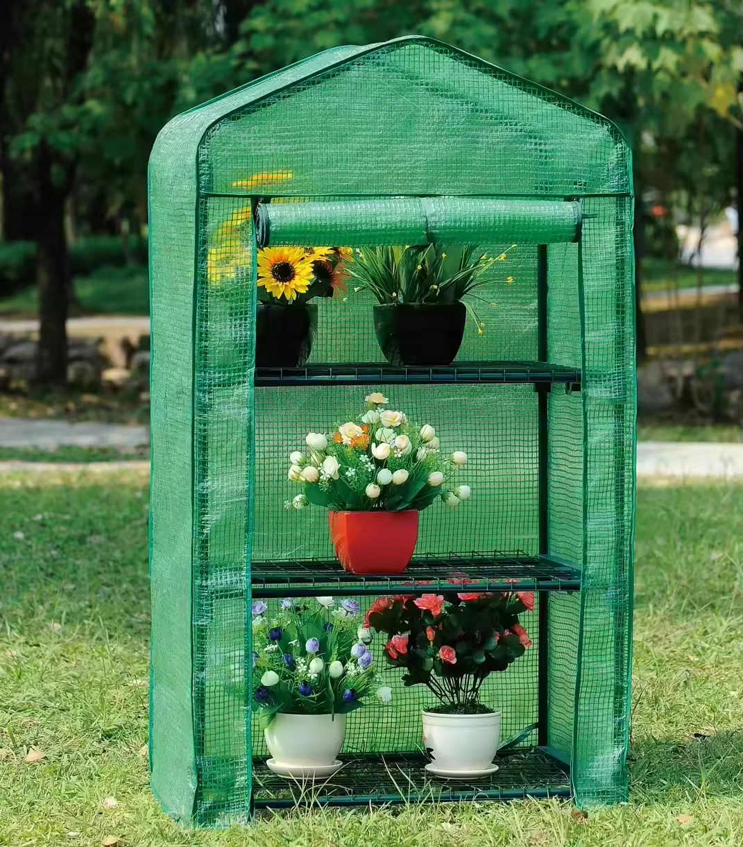 Grow Tent Greenhouse, Multi-Use 600D Oxford Fabric, Easy-Clean Surface, Indoor Outdoor Vegetable Garden, Portable Plant Shelter
