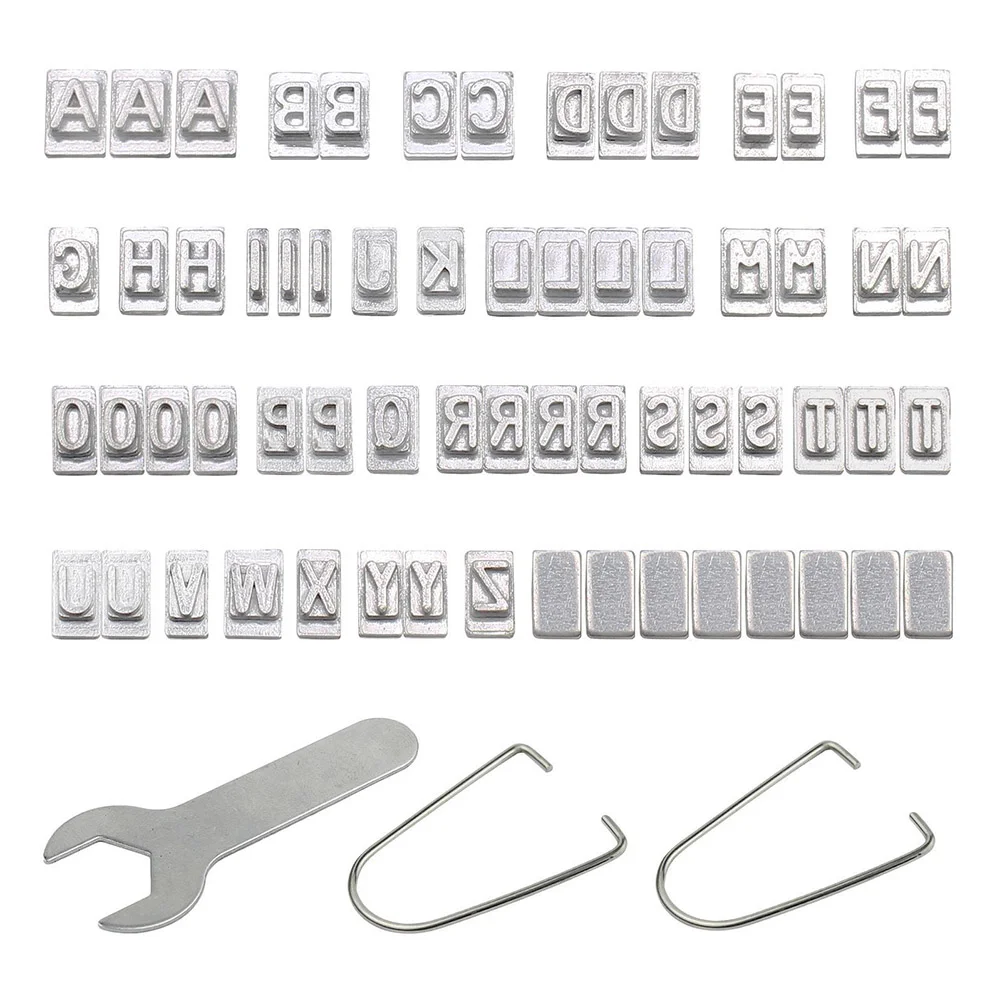 

BBQ Barbecue Branding Iron Tool for Meat Steak Burger with 55 Letters (Silver) BBQ branding iron tool