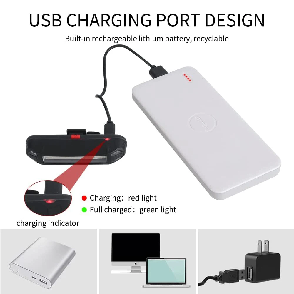 Światło tylne roweru Ultra jasne ładowane przez USB Tylna lampa rowerowa LED do kasków szosowych MTB Łatwy w montażu w bezpieczeństwie