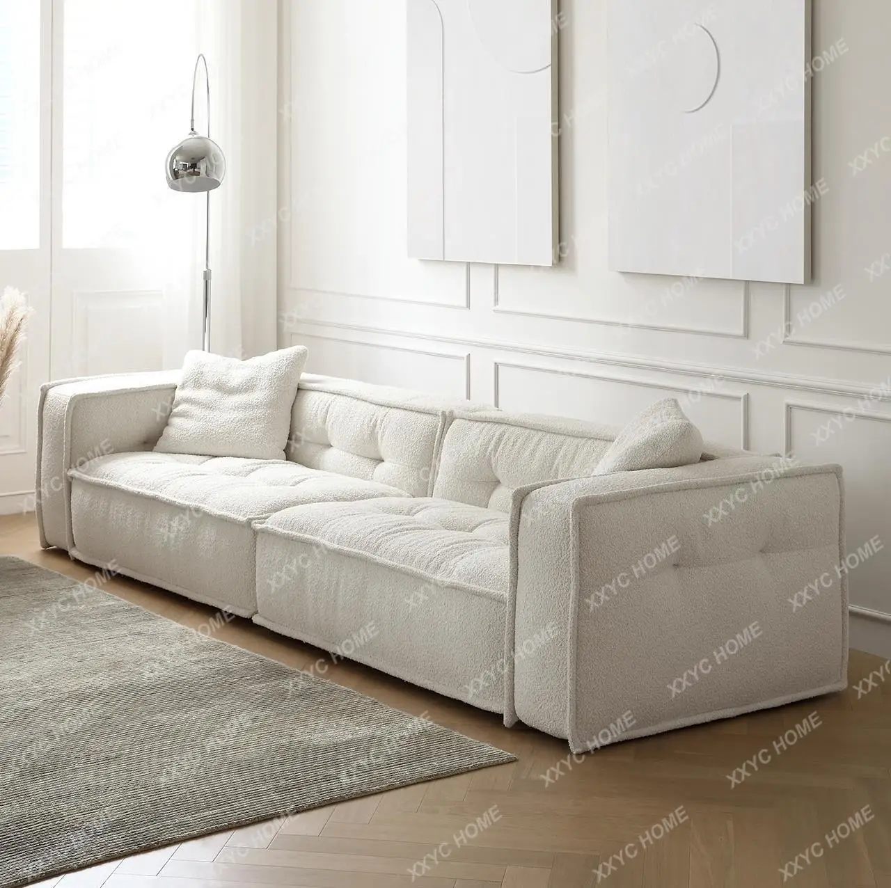 

X40 Nordic Modern Minimalist Fabric Sofa Small Apartment Living Room Toast Sofa