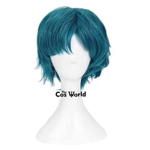 Sailor Mercury Ami 25cm Short Anime Cosplay Wigs Fiber Heat Resistant Synthetic Hair + Wig Cap