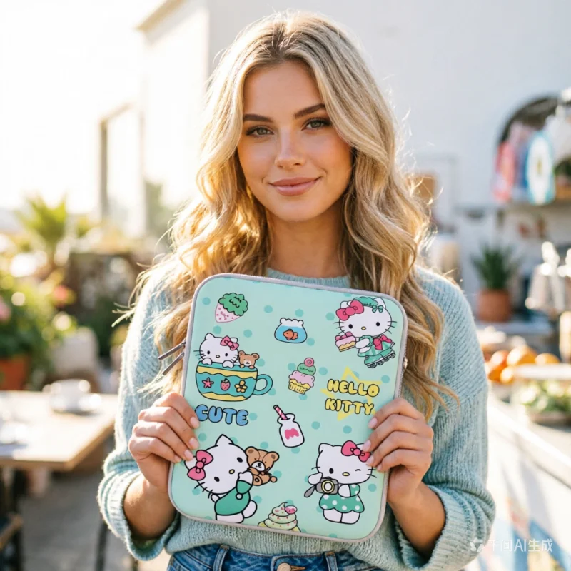 

Новая милая мультяшная сумка для хранения Hello Kitty Kuromi, 10, 11, 12, 13, 14, 15 дюймов, сумка для планшета из ПУ, чехол для ноутбука Macbook, праздничный подарок