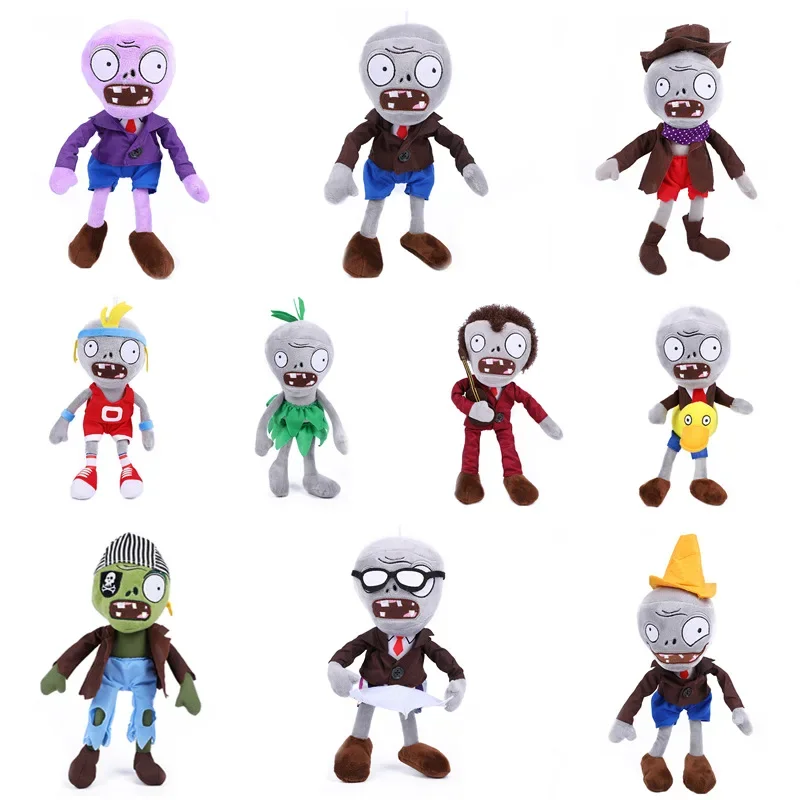 45types Plants Vs. Zombies Cartoon Plush Toys Anime Pvz Zombie Series Plushs Stuffed Dolls Decorate Children\'s Christmas Gifts