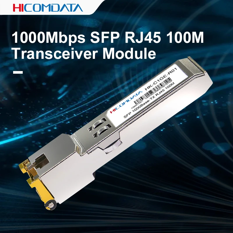 

HICOMDATA 1000M Gigabit Fibra Optica Sfp Module Rj45 Ftth Ethernet Fiber Full Duplex Gigabit Bidi Network Swith Module