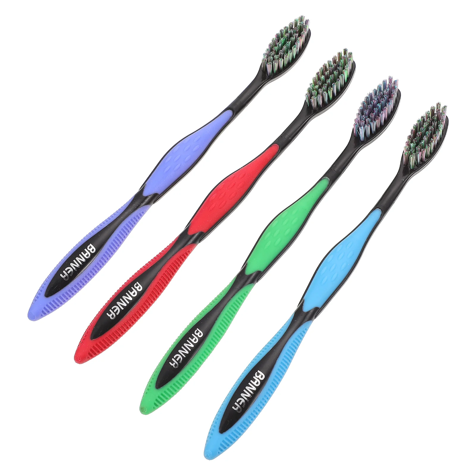 10 Pcs Hard Bristles Toothbrushes for Adults Ergonomic Curved Handle Anti Teeth Cleaning Tools Stains Removers