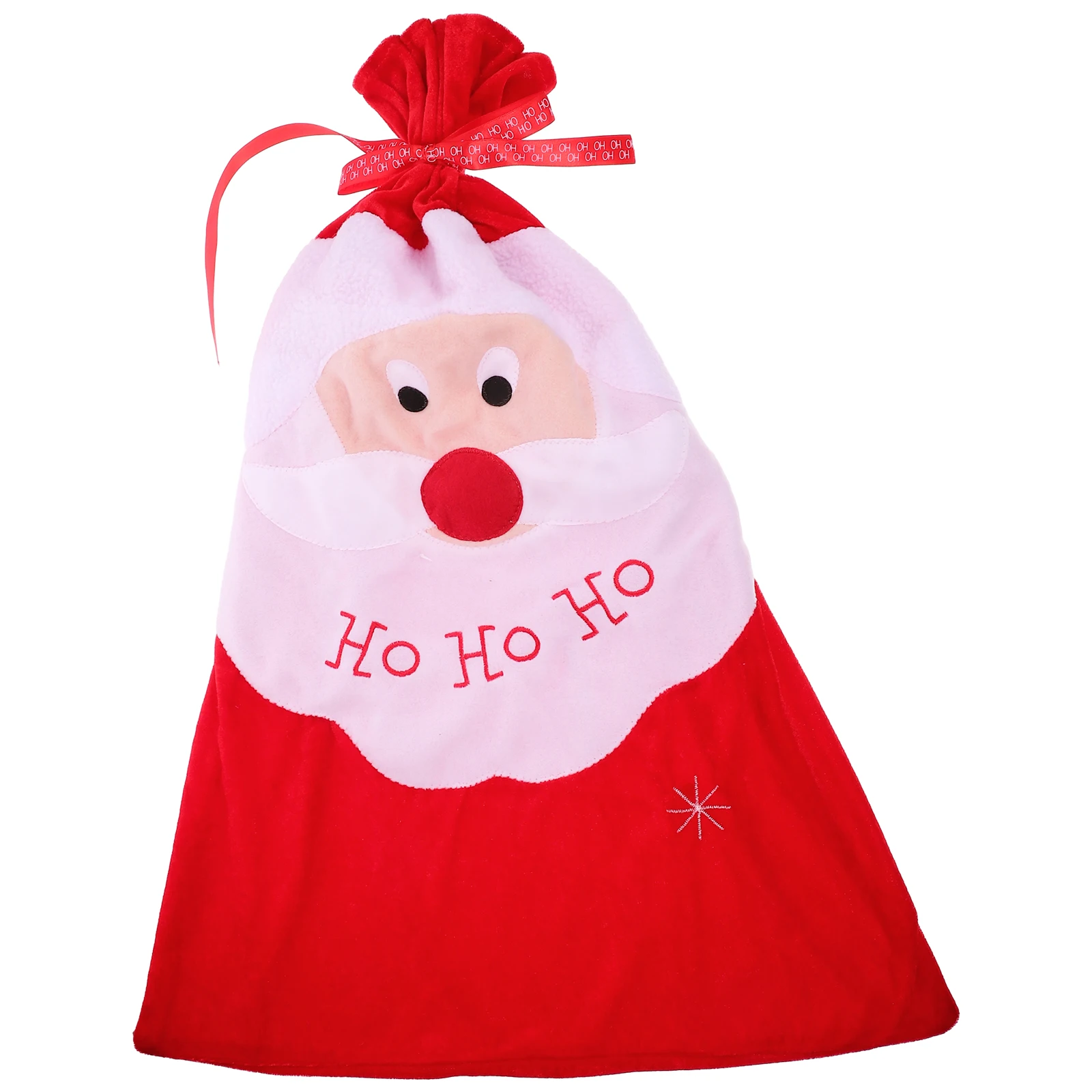 

1Pcs Large Christmas Gift Bag Santa Claus Pattern Drawstring Candy Packing Pouch Xmas Gift Storage Party Favor