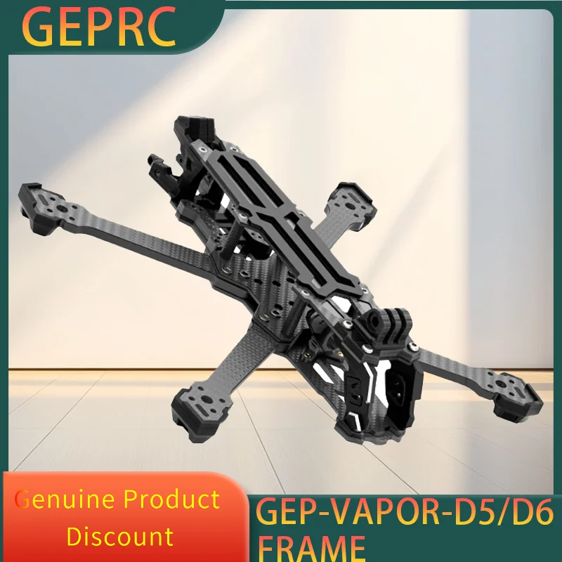 

GEPRC GEP-Vapor-D5 D6 Frame Kits Suitable for Vapor Drone Carbon Fiber Frame DIY RC FPV Quadcopter 5-6 Inch Accessories Parts