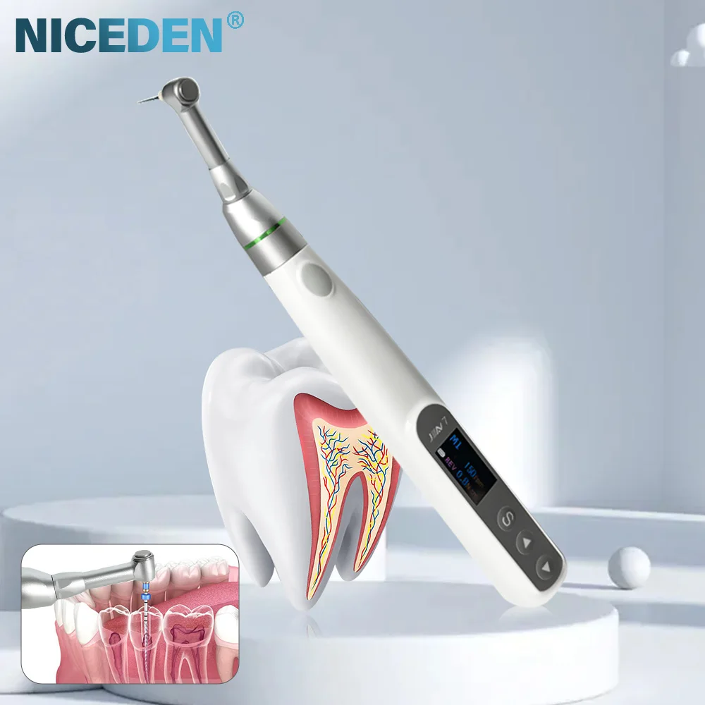 

10 Working Modes Den tal Endo Motor 16:1 Reduction Contra Angle Endodontic Treatment Root Canal Therapy Wireless