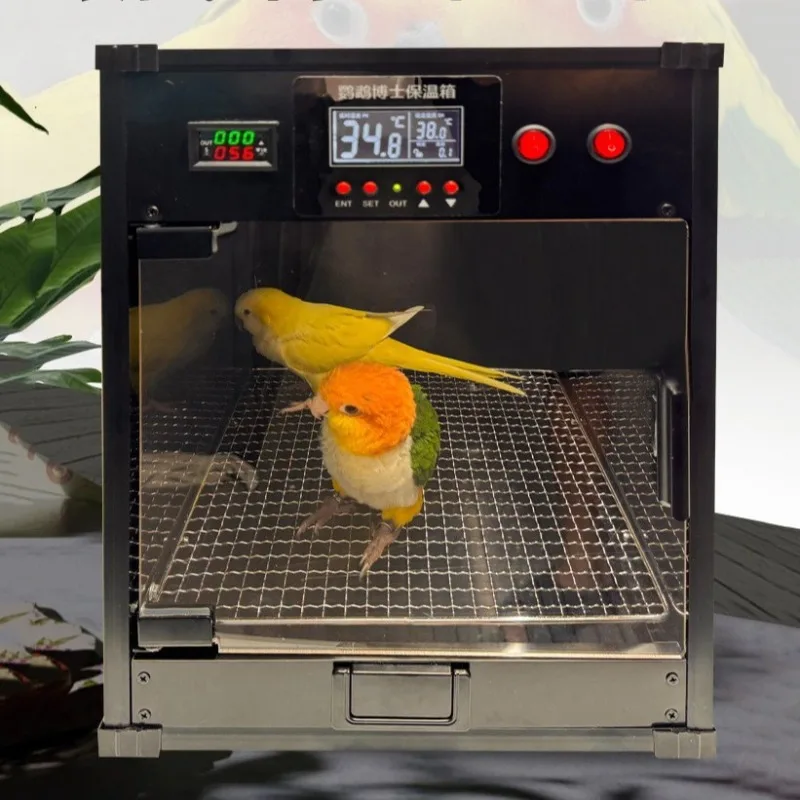 

Thermostatic Parrot Cage Led Lamp Temperature Control Bird Warm Box Smart Breathable Small Bird Cages Small Pet Feeding Box