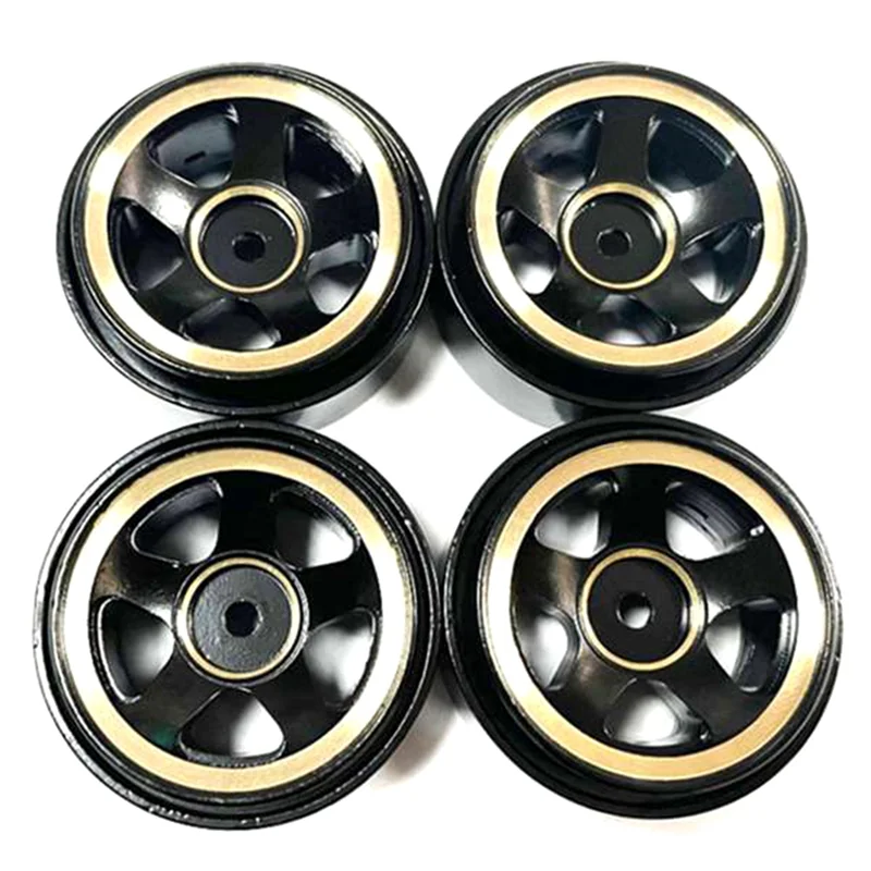 

4PCS Brass 1.0 Beadlock Wheel Rim Wheel Hub Counterweight For Axial SCX24 1/24 RC Crawler Car Upgrades Parts