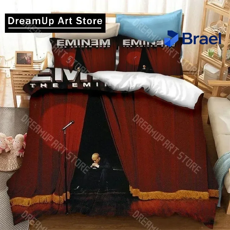 Exquisite Fashion Hip Hop Singer E-EMINEM Bedding Set Boys Girls Twin Queen King Size Duvet Cover Pillowcase Bed Boys Adult Home