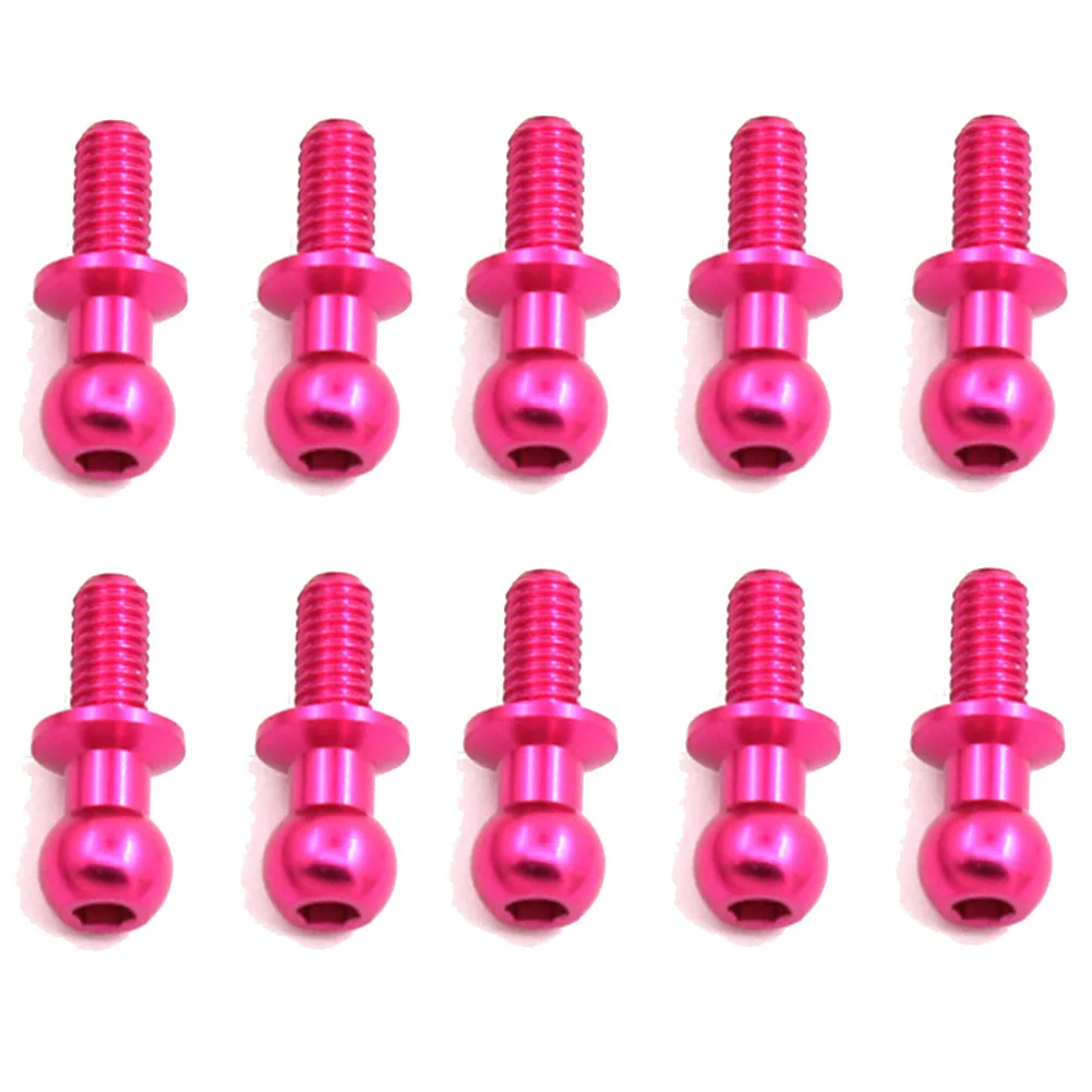 40PCS Shock-Absorbing Ball Head M3 Teeth W25 for Sakura D5 TT01/02 Flat Running Universal Tie Rod Head,4Colors