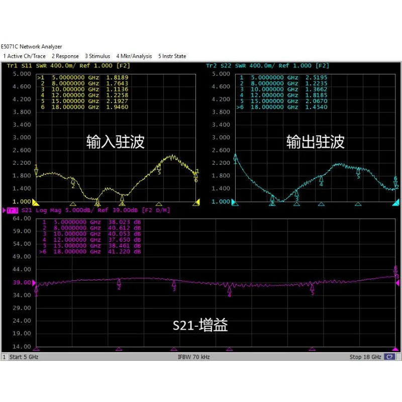 

5-18GHz RF Low Noise Amplifier LNA RF Signal Amplifier, Gain 38dB NF=1.5dB