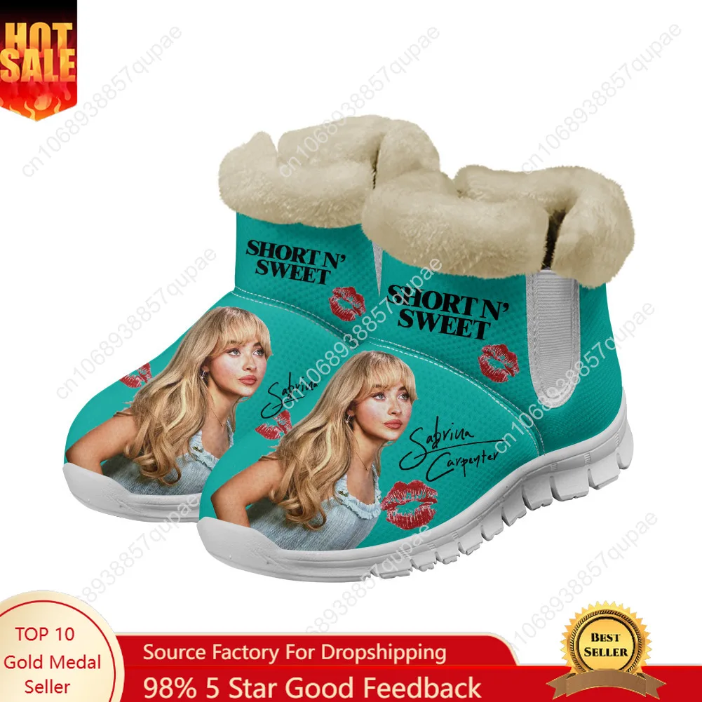 

Sabrina Carpenter American Singer Snow Boots Mens Womens Shoe Keep Warm Casual Lightweight Couple Sports Custom Sneakers