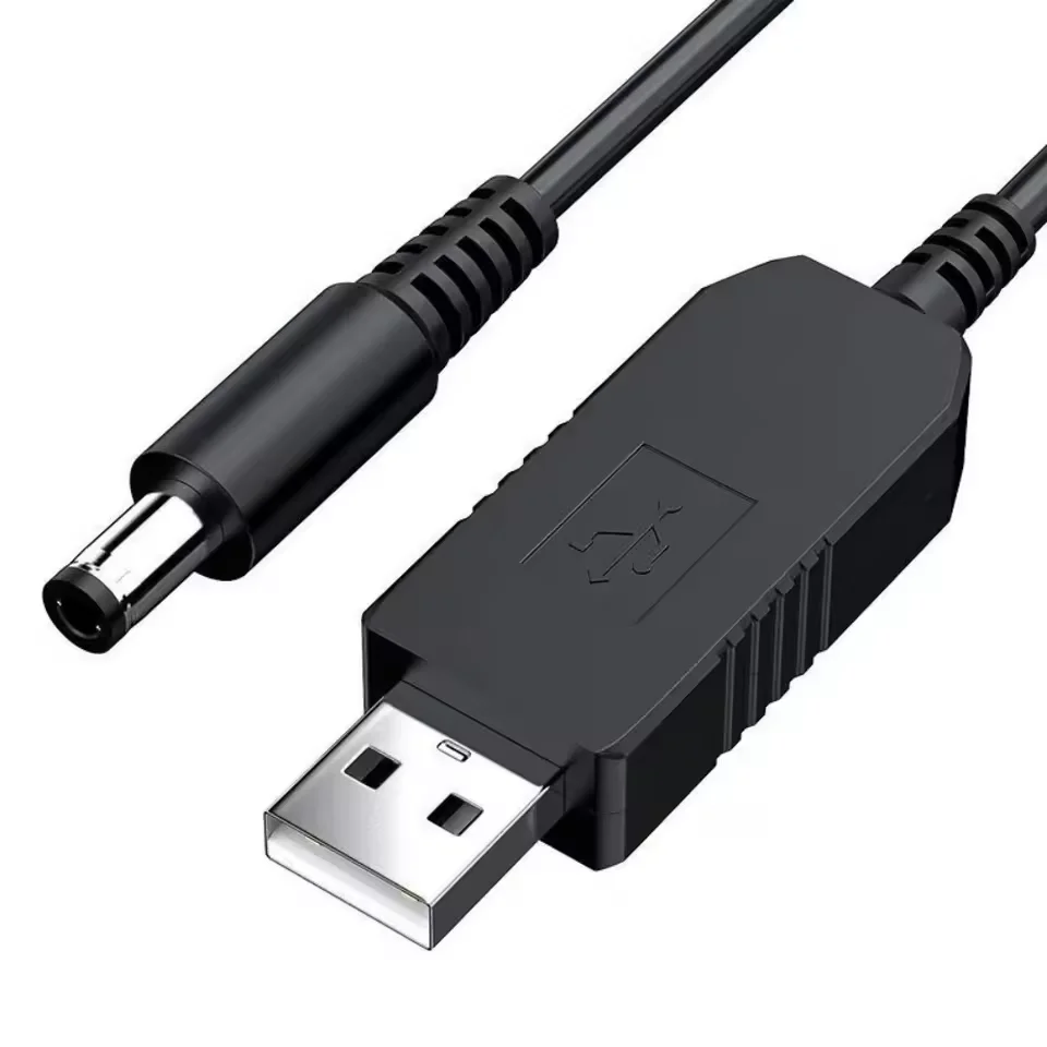 2.1x5.5mm Plug USB Power Boost Line DC 5V to DC 9V / 12V Step Up Module USB Converter Adapter Cable Router Charging Cable