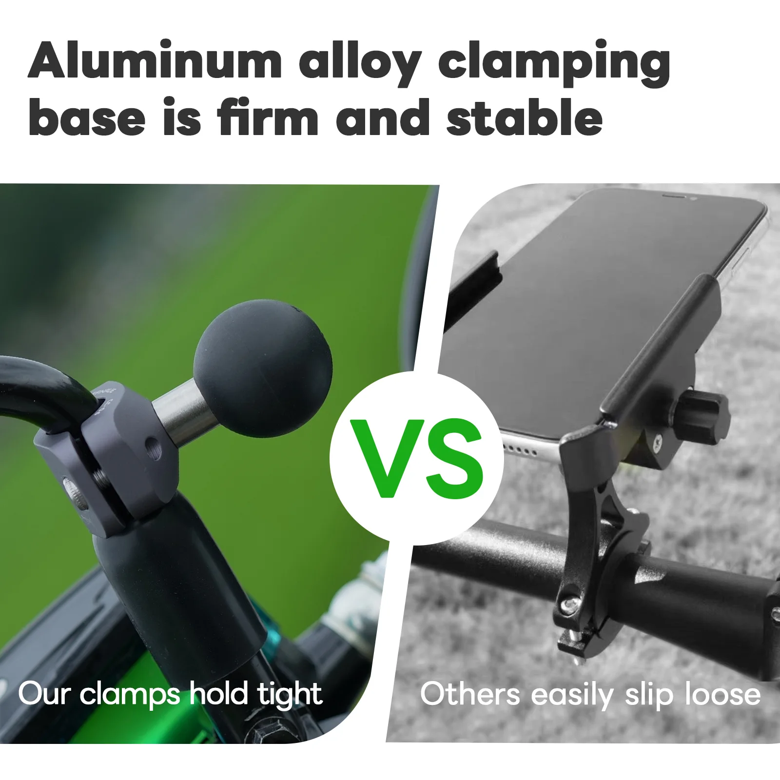 FANAUE سبائك الألومنيوم دراجة نارية مرآة الرؤية الخلفية حامل هاتف المحمول 25 مللي متر/20 مللي متر/17 مللي متر قاعدة توسيع الرأس الكروي مستقرة