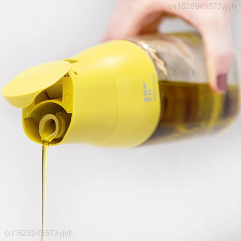 Youpin Zuutii-Tapa de interruptor de gravedad automático, lata de aceite, boquilla de silicona a prueba de derrames, diseño sin goteo, 500ml de capacidad, utensilios de cocina para barbacoa