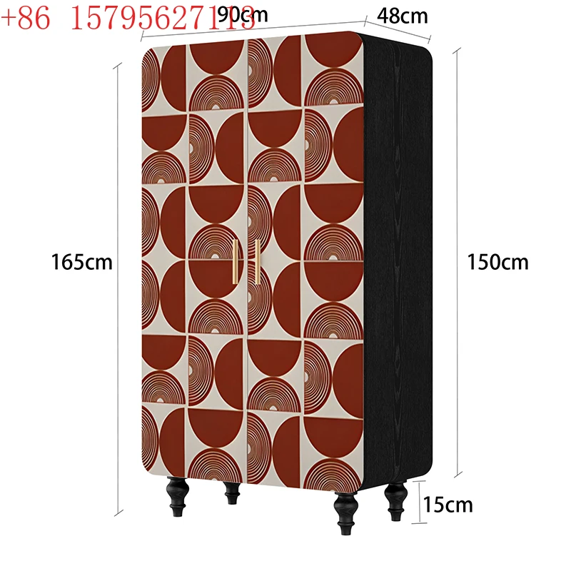 

Французский шкаф из цельного дерева в стиле ретро, домашний шкафчик для хранения, бесплатная установка, входной шкаф