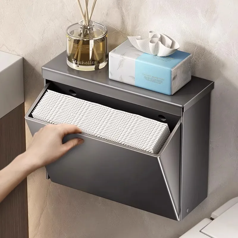 carton straw carton non-punching toilet paper toilet paper placement box toilet