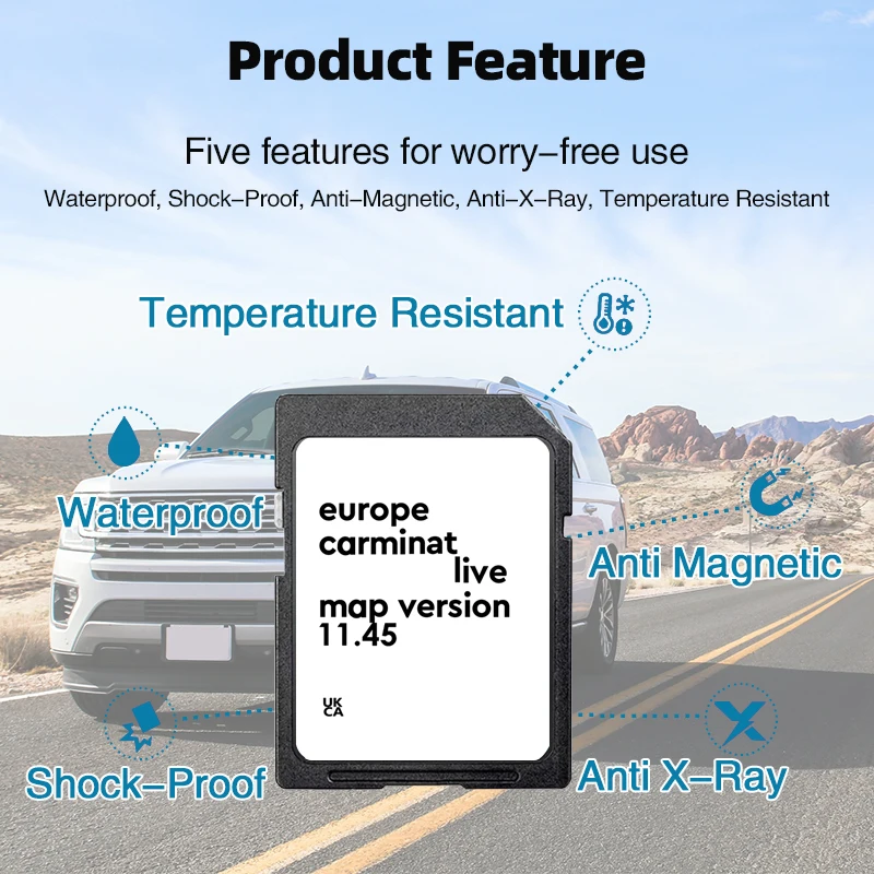 for Renault Megane Koleos Mascott Master Car Navigation Carminal Live 11.45 Sat Nav SD Card Upgrade Europe 2025 Maps 8GB