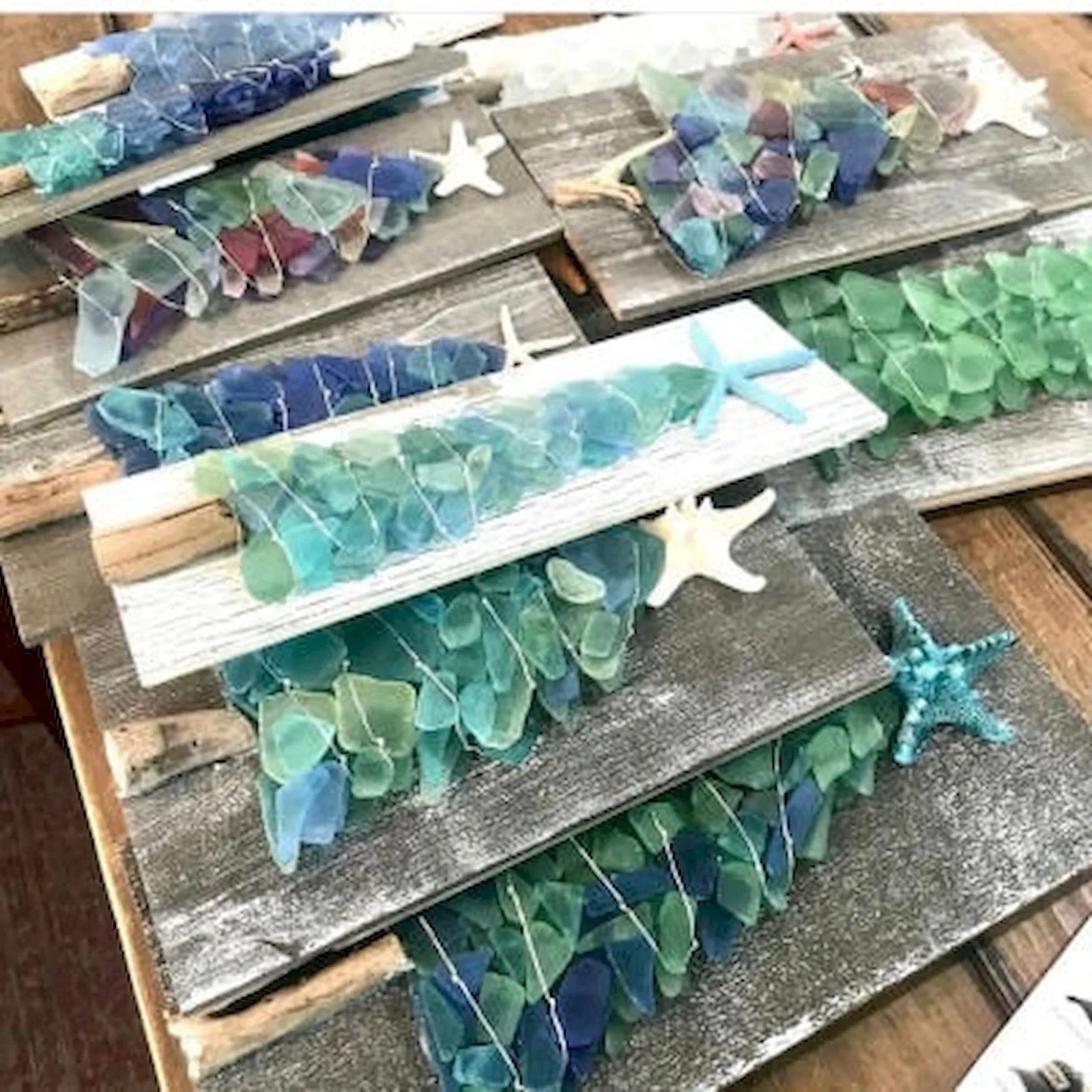 DIY zeeglas kerstboomkit tafelblad kerstbomen met verlichting thuis glazen ornamenten DIY handgemaakte ambachten voor kinderen cadeau