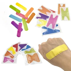 10pcs/set Candy Color Band Aid Waterproof Wound Plaster Hemostasis Fingertip Dressing  Strips Patch Adhesive Bandages