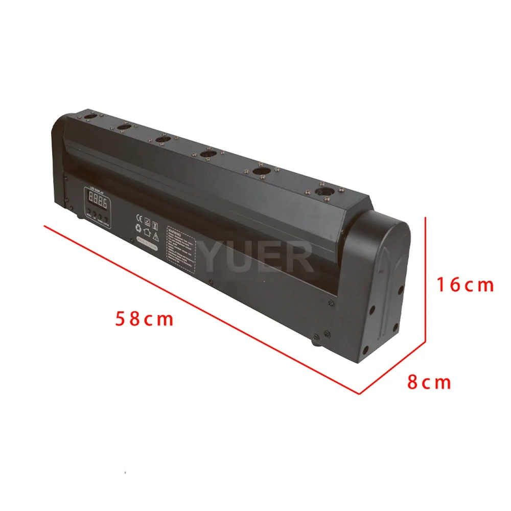 YUER 6 Eyes Red Laser Bar Beam Lighting for DJ Disco Music Party Wedding Moving Head Scanning Laser Projector Stage Effect DMX