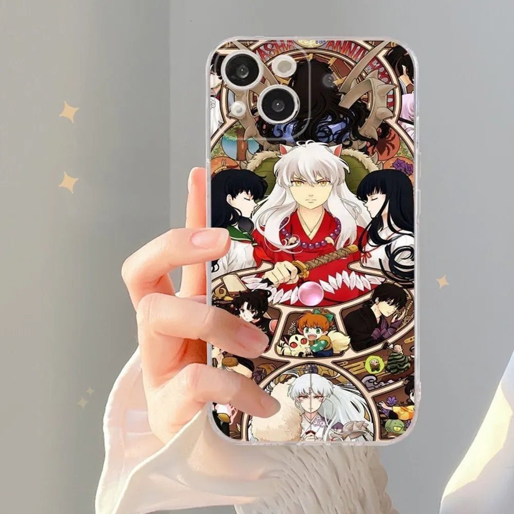 Hot Japan Anime Inuyasha Phone Case For IPhone 15 8 7 6 6S Plus X SE 2020 XR XS 14 11 12 13 Mini Pro Max Mobile Case