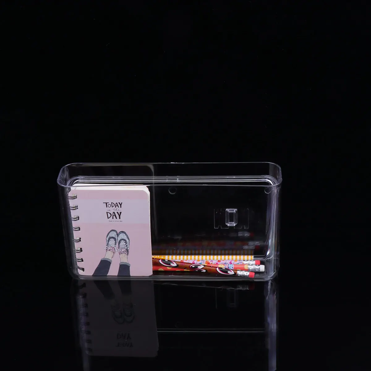 

Прозрачный большой многофункциональный органайзер для стола: для офиса и дома, для хранения карандашей, ножниц, телефона, пультов, для поддержания порядка