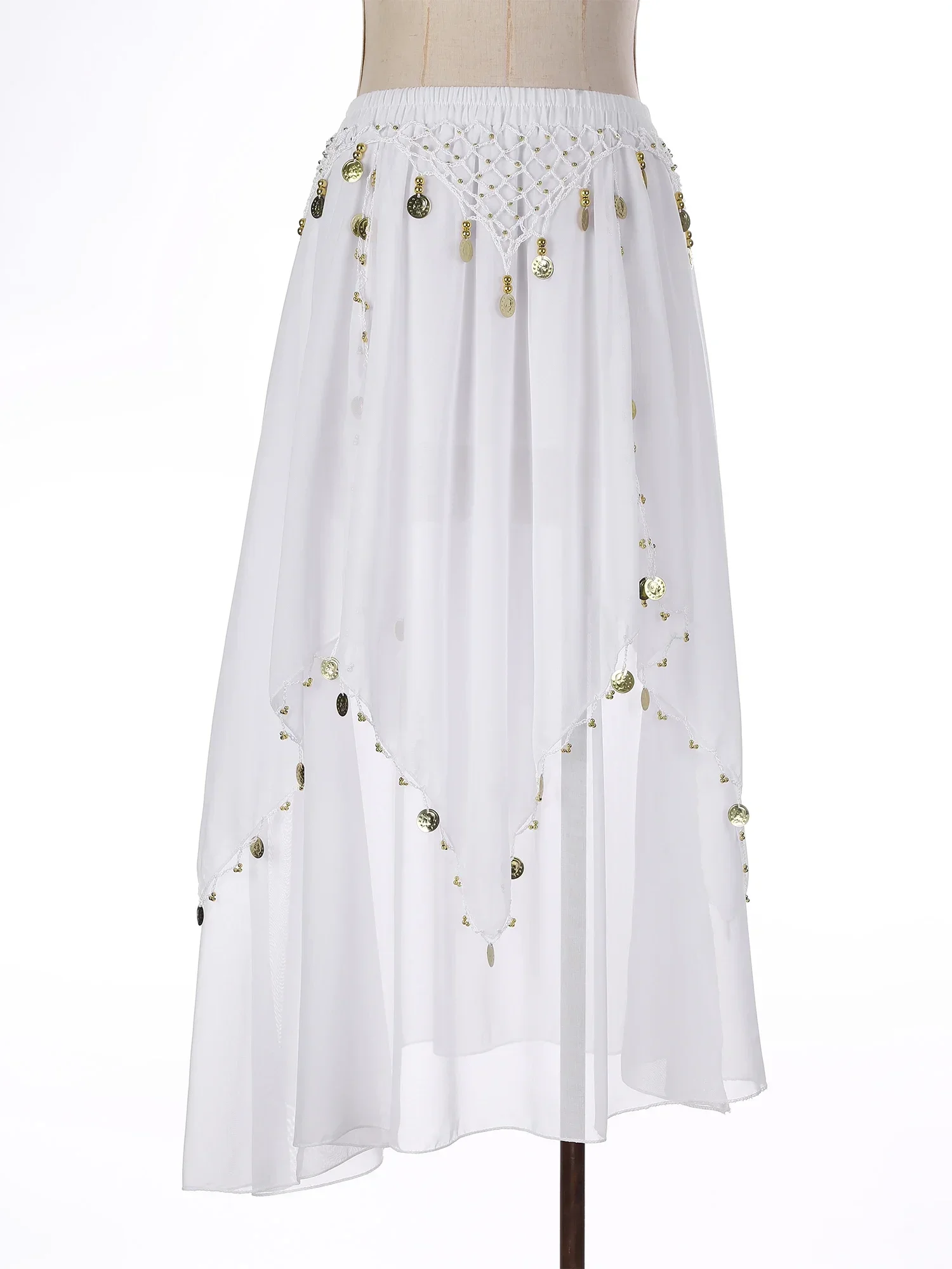 Женская юбка для танца живота, Блестящий эластичный пояс с блестками для танца живота