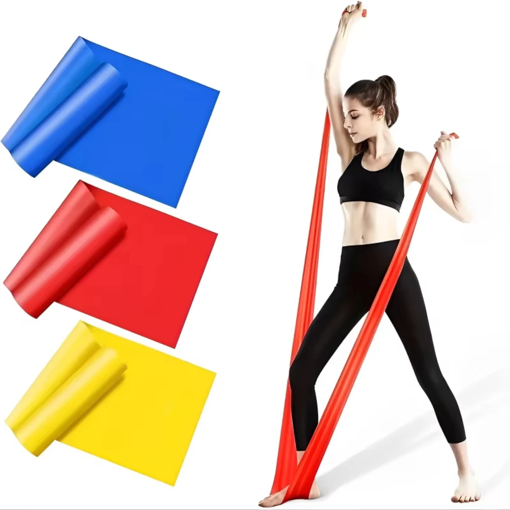 Portable Elastic Fitness ResistanceBand for Yoga Pilates Home Strength Training Stretch Band