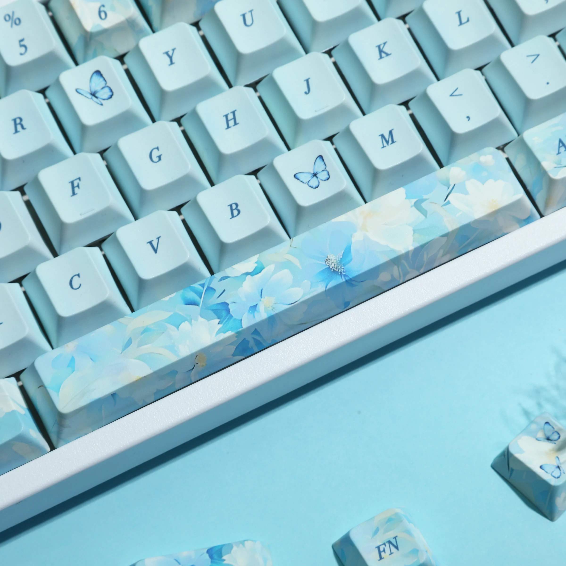 120キー エンドレスサマー キーキャップ キュート ブルー キーキャップ MOA ゲーム キーキャップ PBT DYE SUB チェリー MX スイッチ メカニカルキーボード用