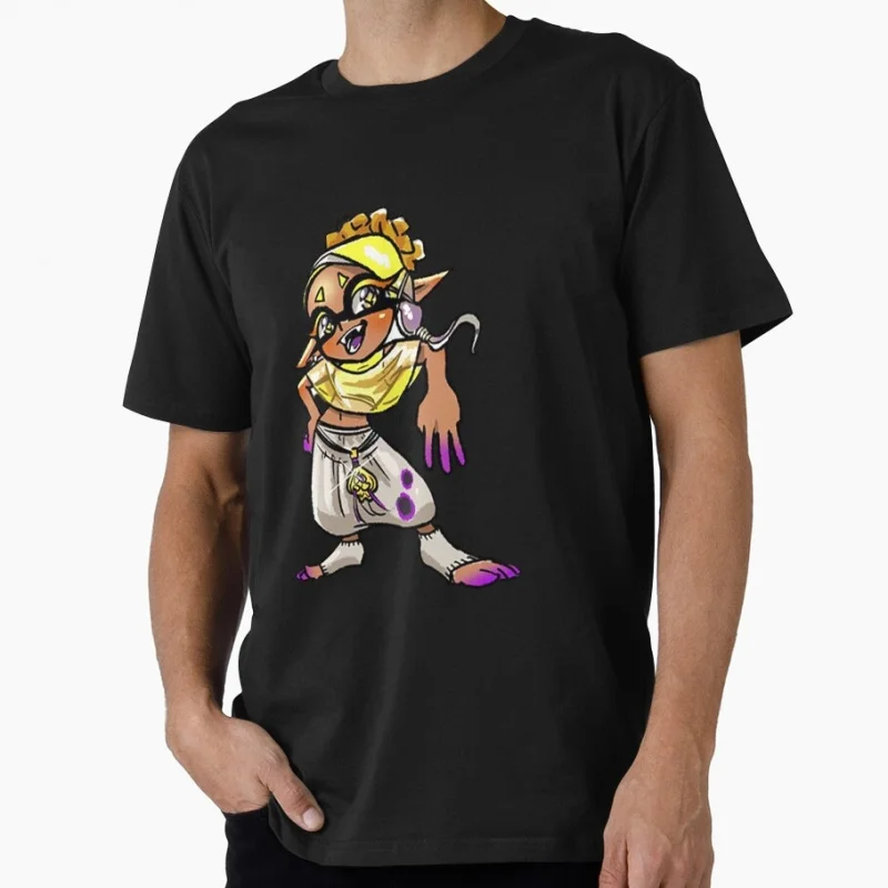 Deep Fryed Funny Cartoon Video game Splatoon Gift T-Shirt for gamer 100% Cotton y2k clothing Short-Sleeve Tee All Size Tops