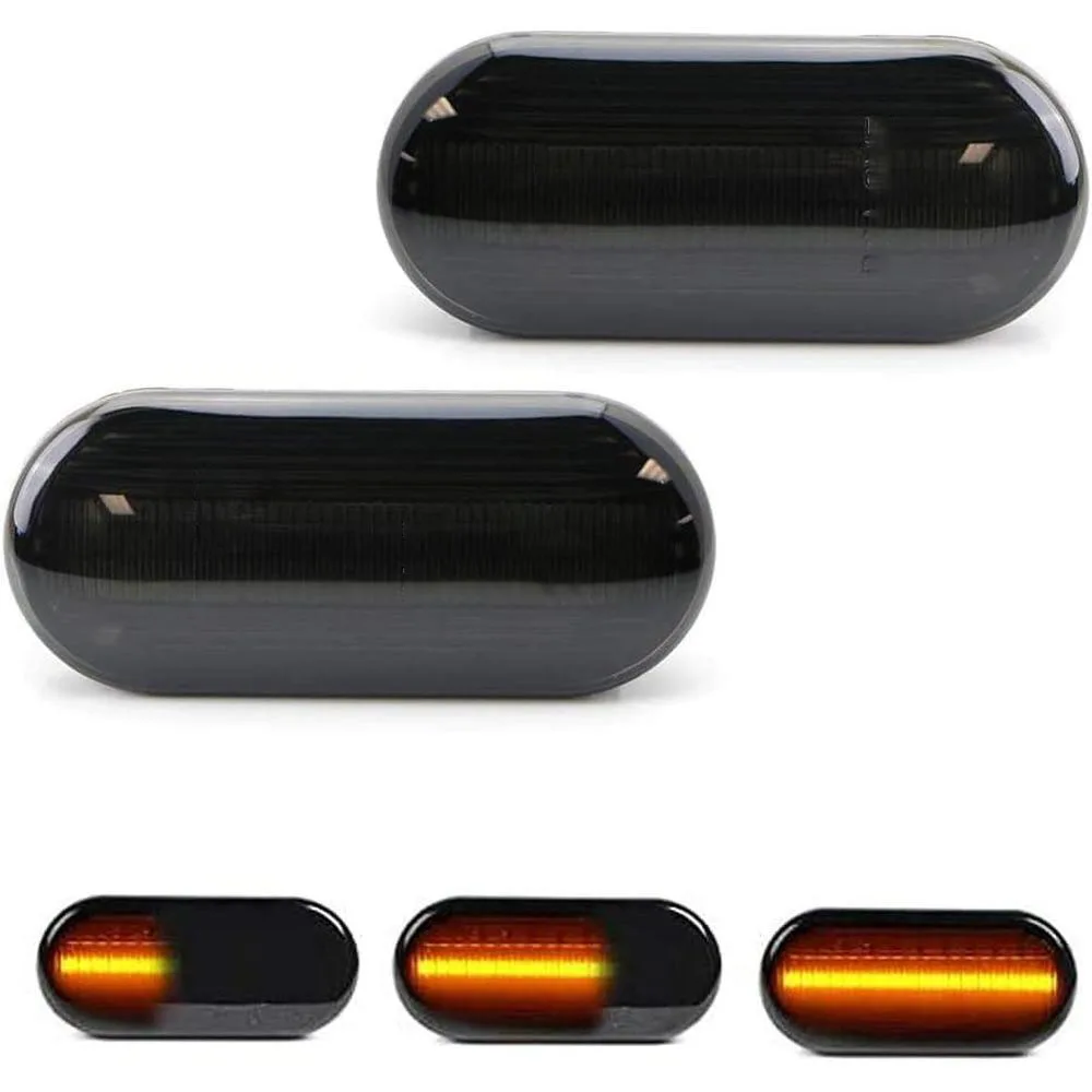 

2 x Dynamic Clear Mirrors Amber LED Side Marker Lights(Smoked cover /white cover) 6000K 1125197 1J5949117