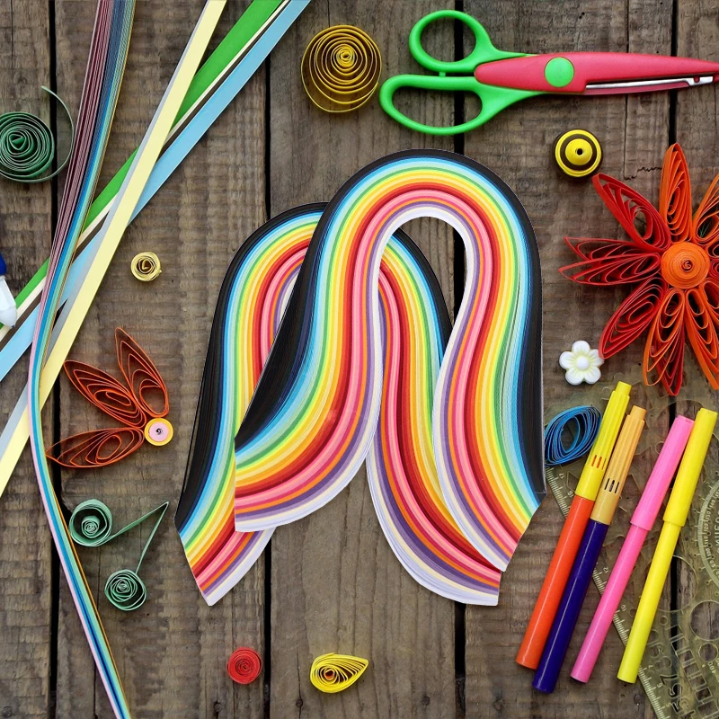 260 stücke Regenbogen Farbe Pa – Quilling Paper Strips Bewertung und Preis