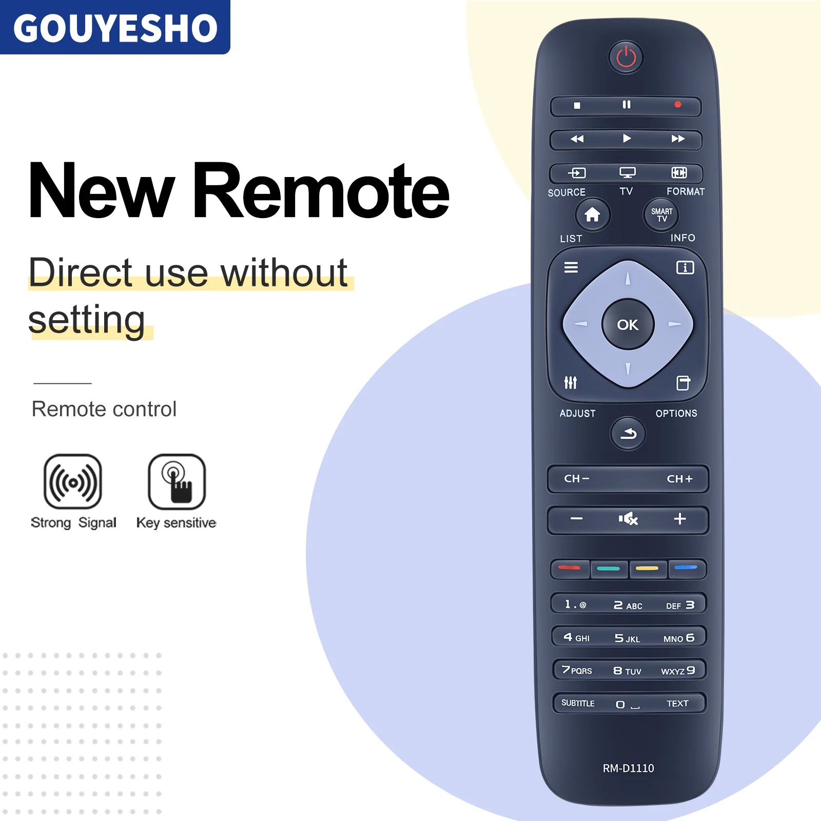 New RM-D1110 Remote Control For Philips Smart Network LCD TV