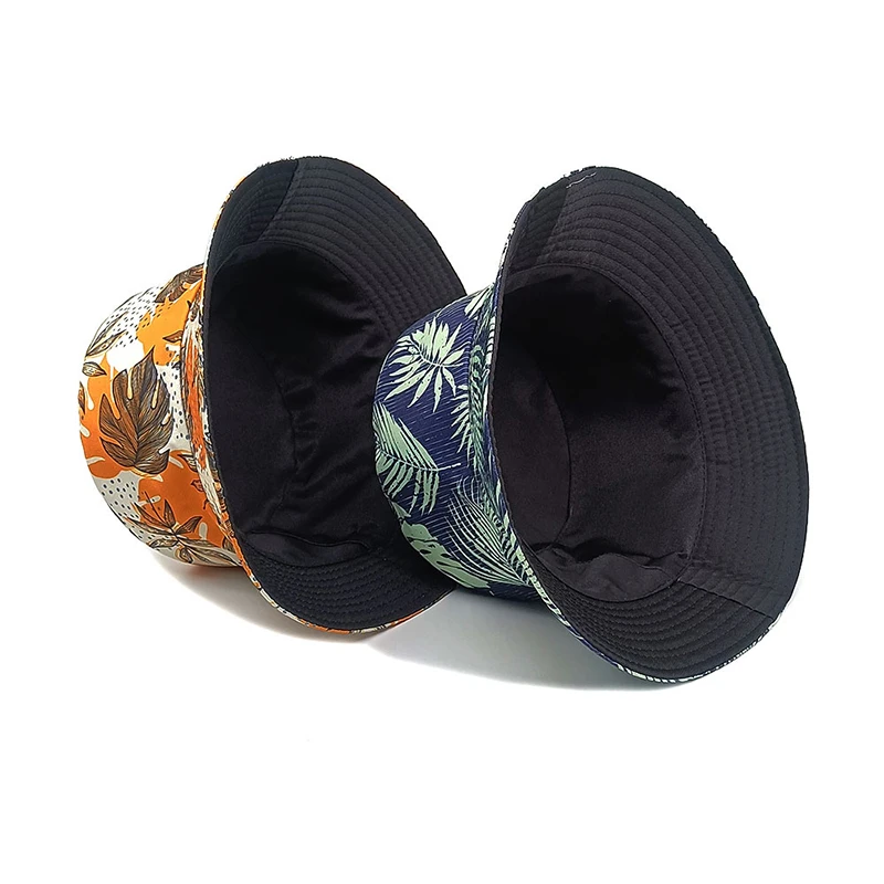 Bocca Coconut Tree Pattern Bucket Hat Printing Fisherman Hats Panama Cap Caps For Men Women Unisex Hawaii Beach Holiday Summer