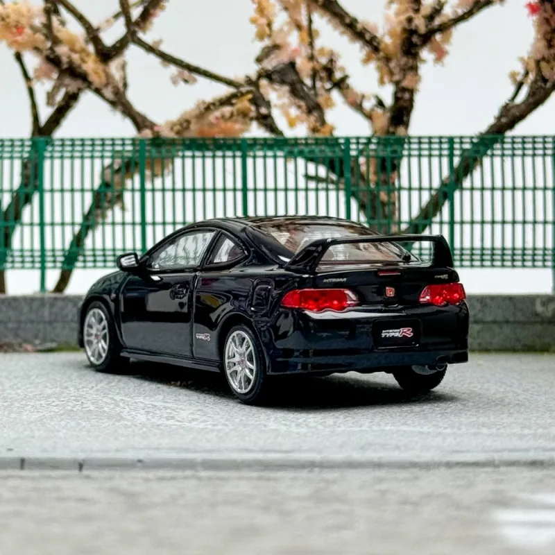 LCD Diecast 1/64 Schaal Honda Legering Model Auto Honda INTEGRA TYPE R DC5 Zwart Speelvoertuigen Speelgoed voor Jongens Gift Originele Doos