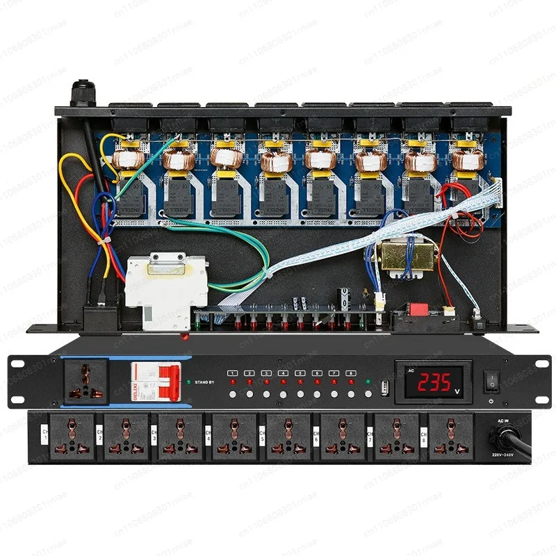 10/16 Filter Power Sequencer 8 Channel Stage Socket Controller Computer Central Control  Professional Edition