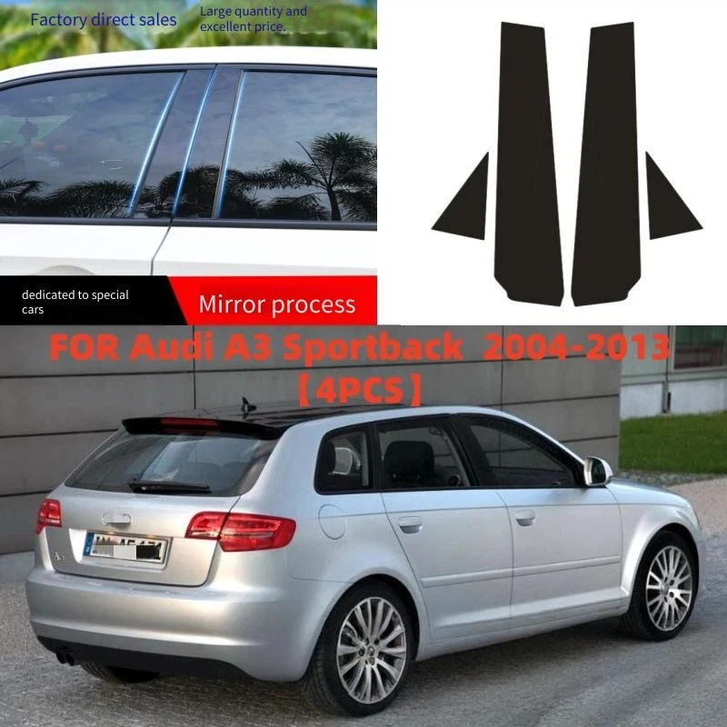 

Для Audi A3 Sportback 2004-2013 4 шт. накладки на окна, центральная пленка, колонна B C, стойки, наклейка, автомобильные аксессуары